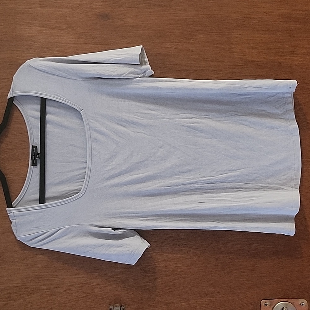 Universal Standard Foundation Short Sleeve Square Neck Sky Blue